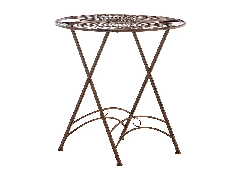 Table d'appoint de jardin - rund - Métal - Marron antique - Tegal