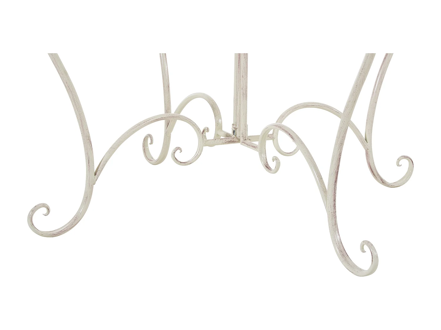 Table d'appoint de jardin - rond Ø 90 cm - Métal - Crème antique - Sheela