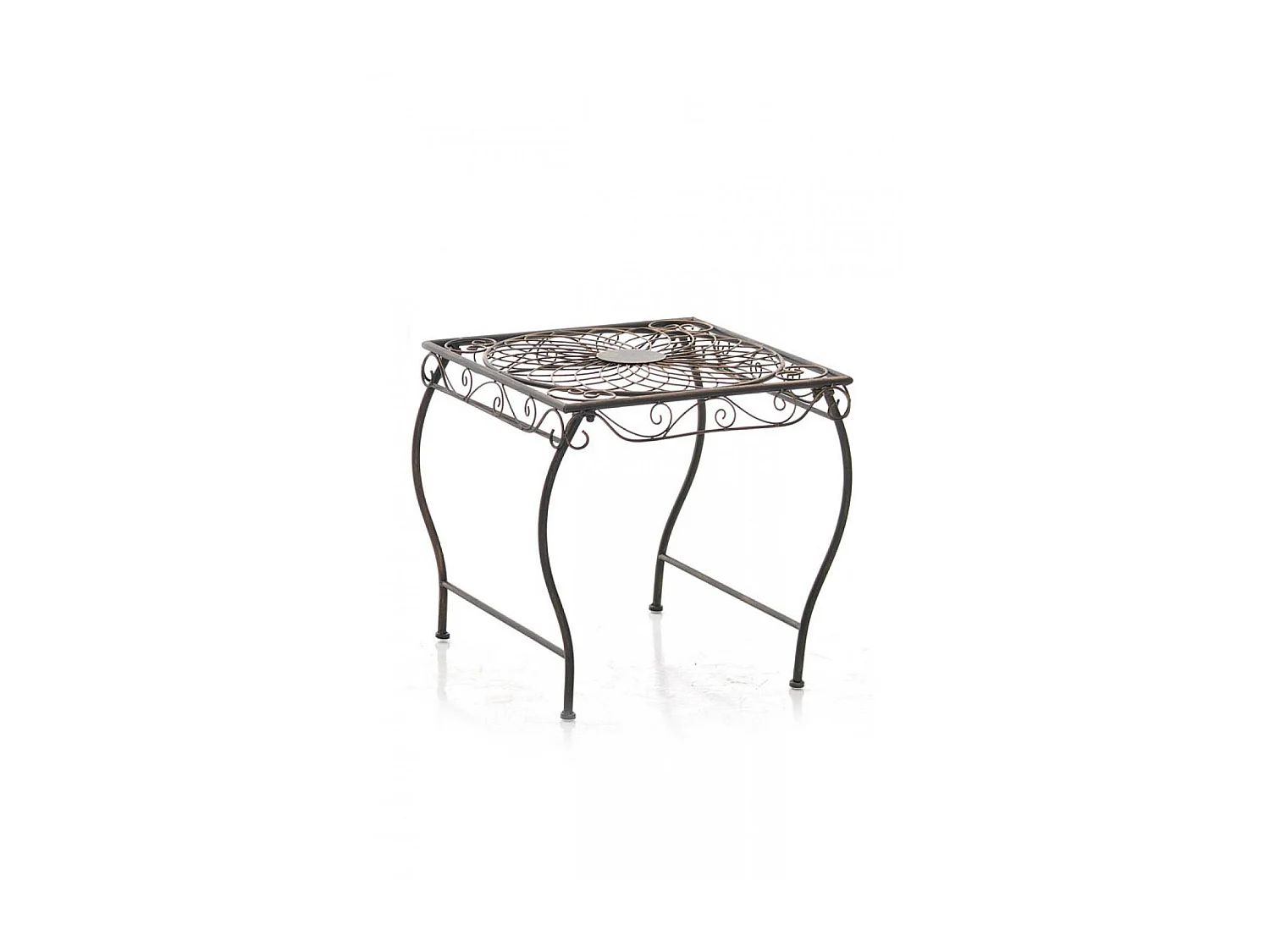 Table d'appoint de jardin - carré - Métal - 49 x 45 cm - Bronze - Zarina