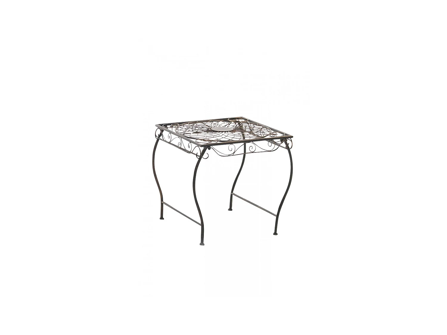 Table d'appoint de jardin - carré - Métal - 49 x 45 cm - Bronze - Zarina