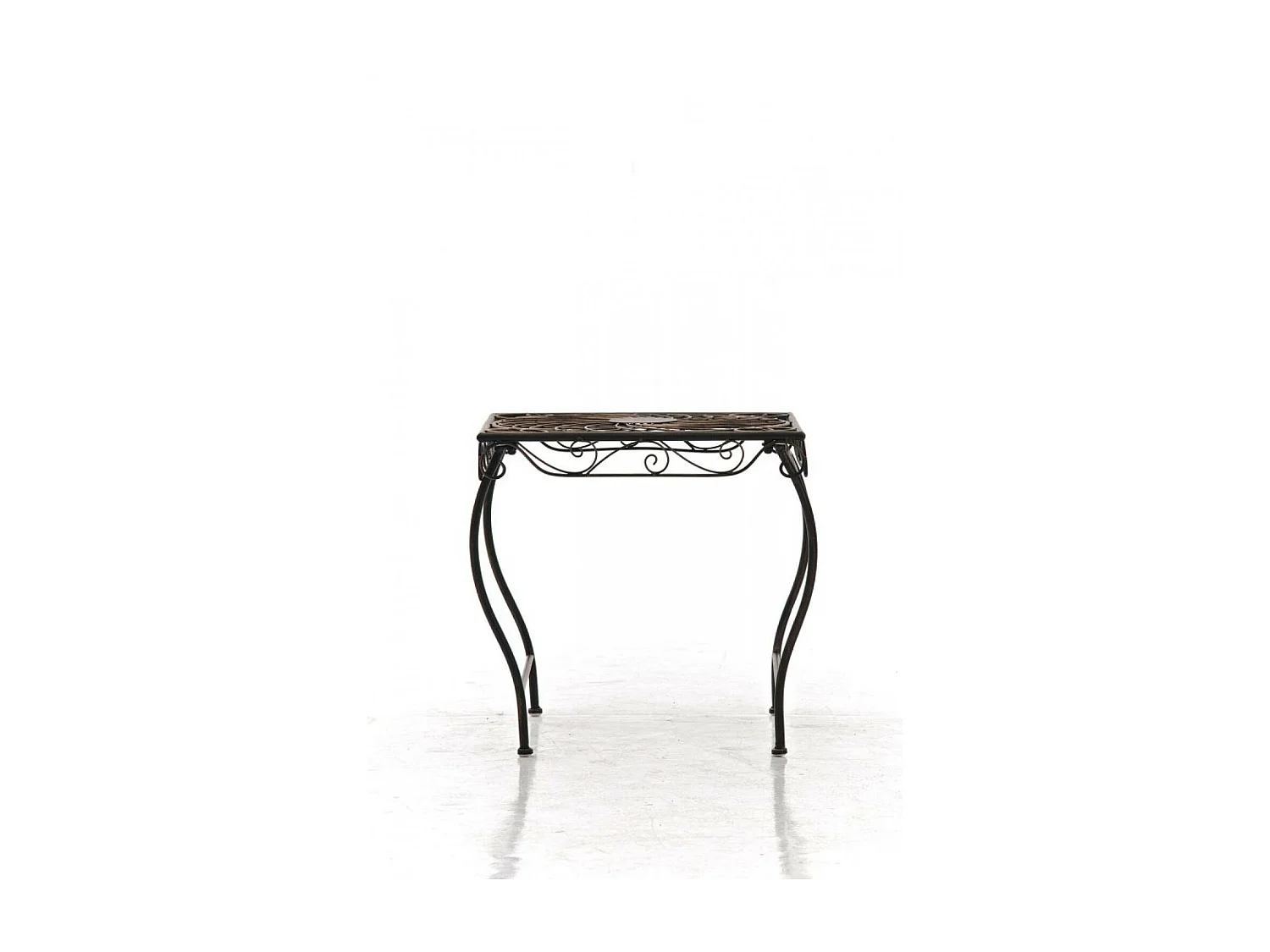 Gartenbeistelltisch - eckig - Metall - 49 x 45 cm - bronze - Zarina