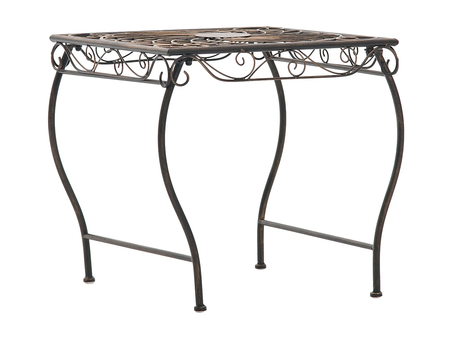 Table d'appoint de jardin - carré - Métal - 49 x 45 cm - Bronze - Zarina