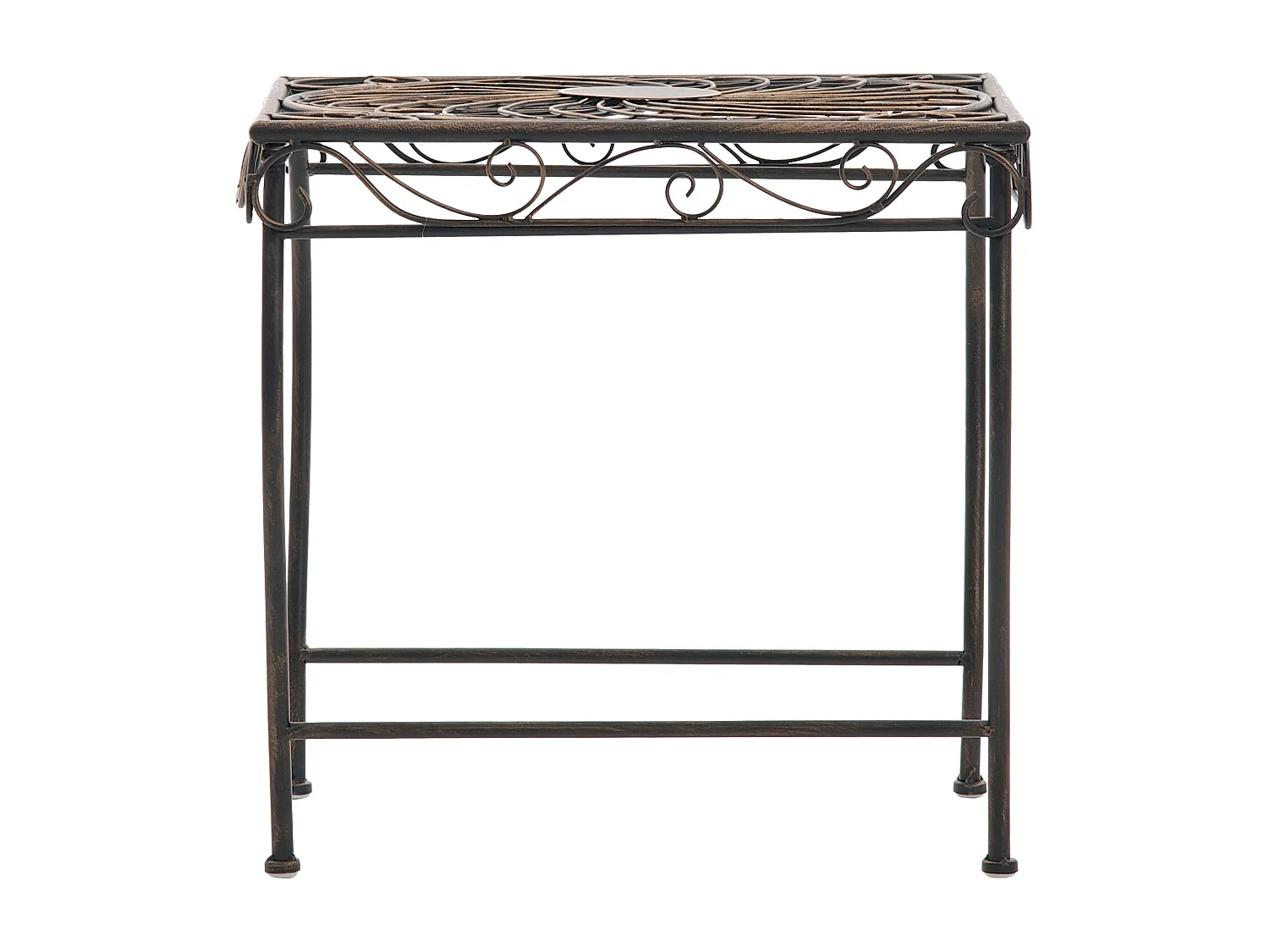 Table d'appoint de jardin - carré - Métal - 49 x 45 cm - Bronze - Zarina