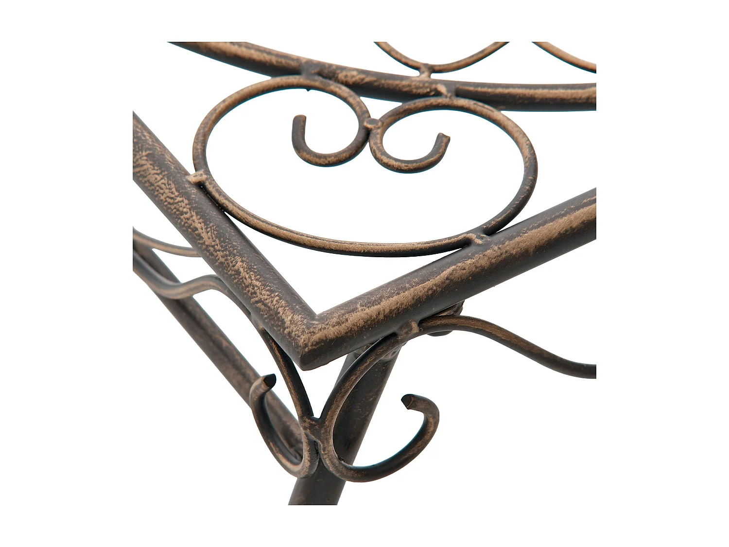 Table d'appoint de jardin - carré - Métal - 49 x 45 cm - Bronze - Zarina