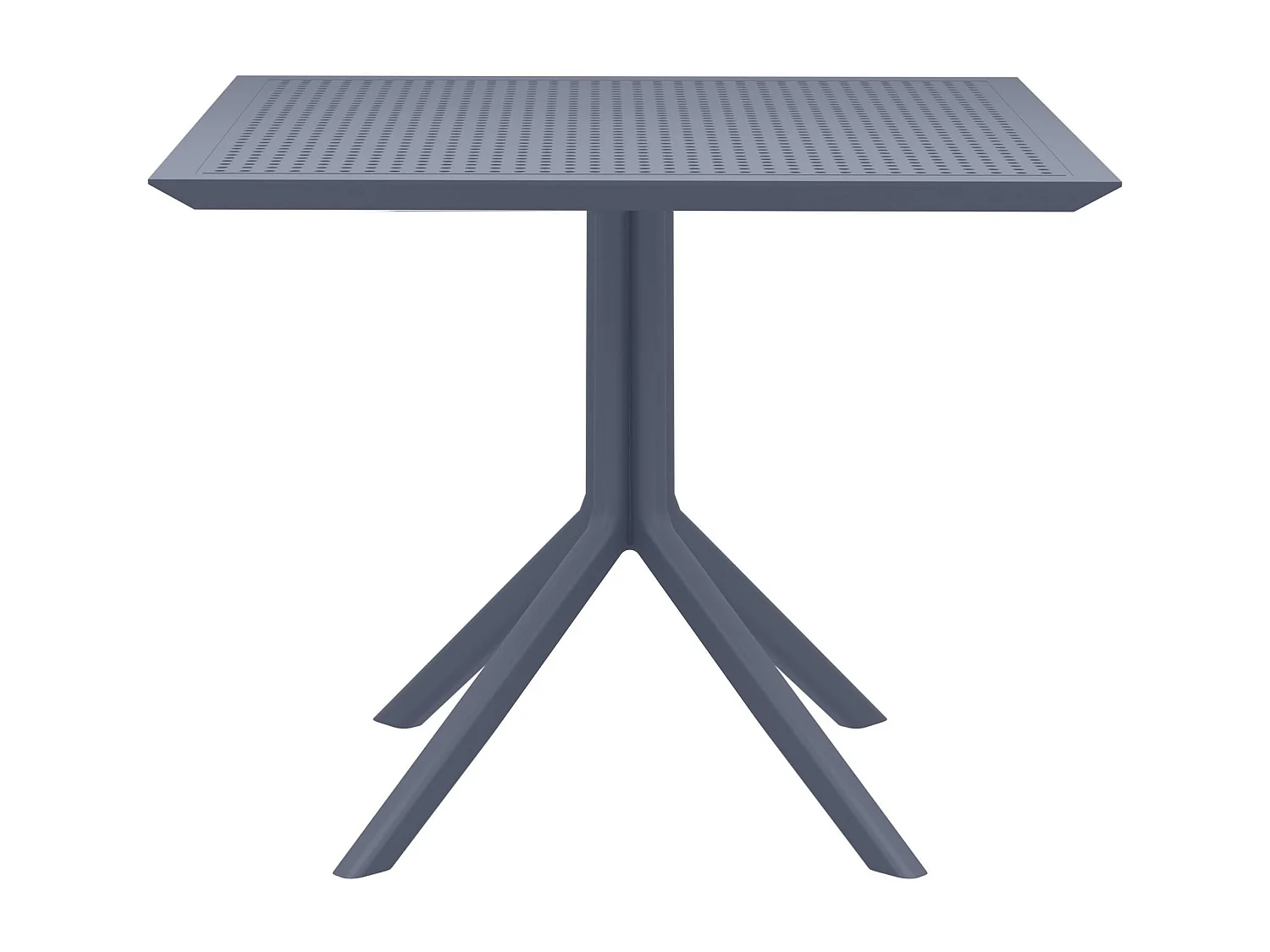 Table d'appoint de jardin - carré - Plastique - 80 x 80 cm - Gris foncé - Sky