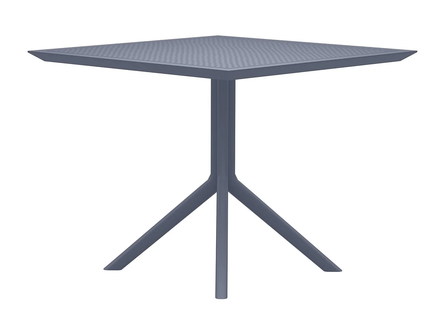 Table d'appoint de jardin - carré - Plastique - 80 x 80 cm - Gris foncé - Sky