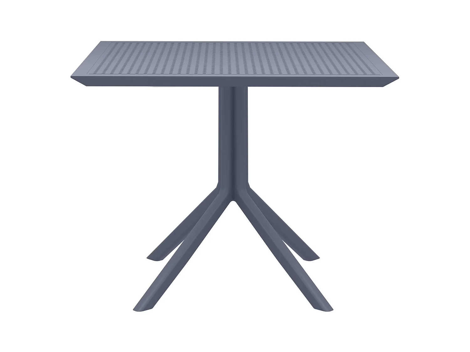 Table d'appoint de jardin - carré - Plastique - 80 x 80 cm - Gris foncé - Sky
