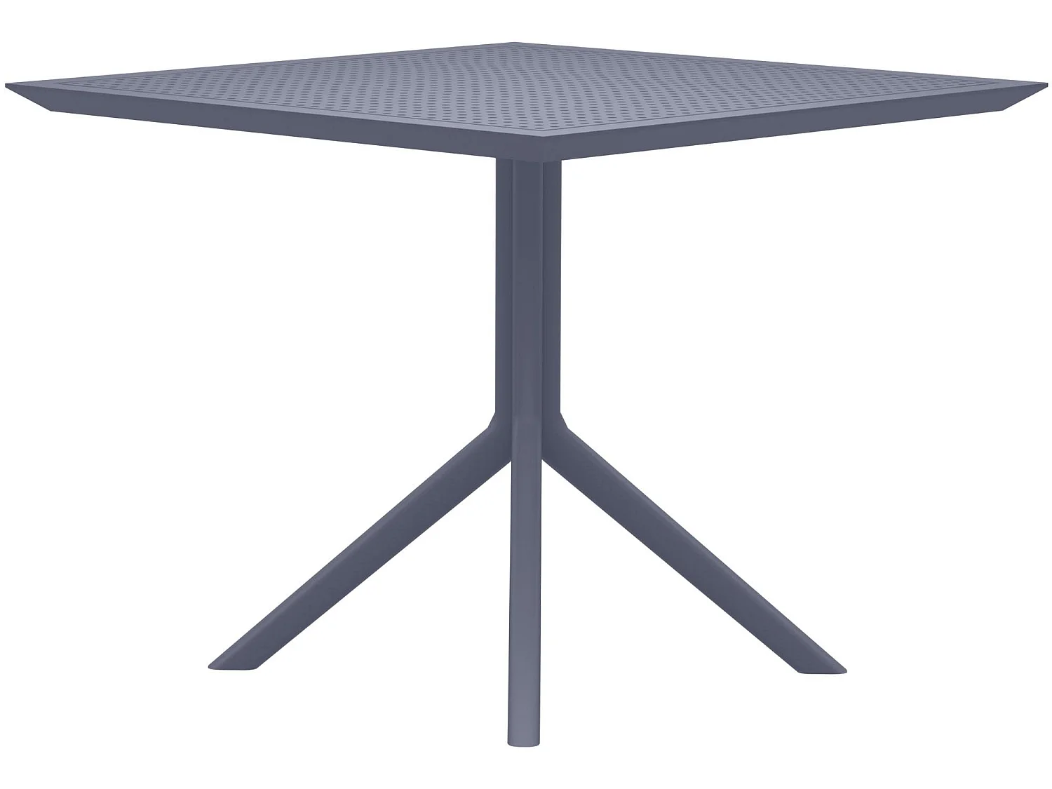 Table d'appoint de jardin - carré - Plastique - 80 x 80 cm - Gris foncé - Sky