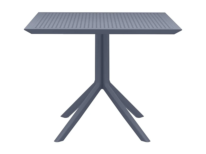 Table d'appoint de jardin - carré - Plastique - 80 x 80 cm - Gris foncé - Sky