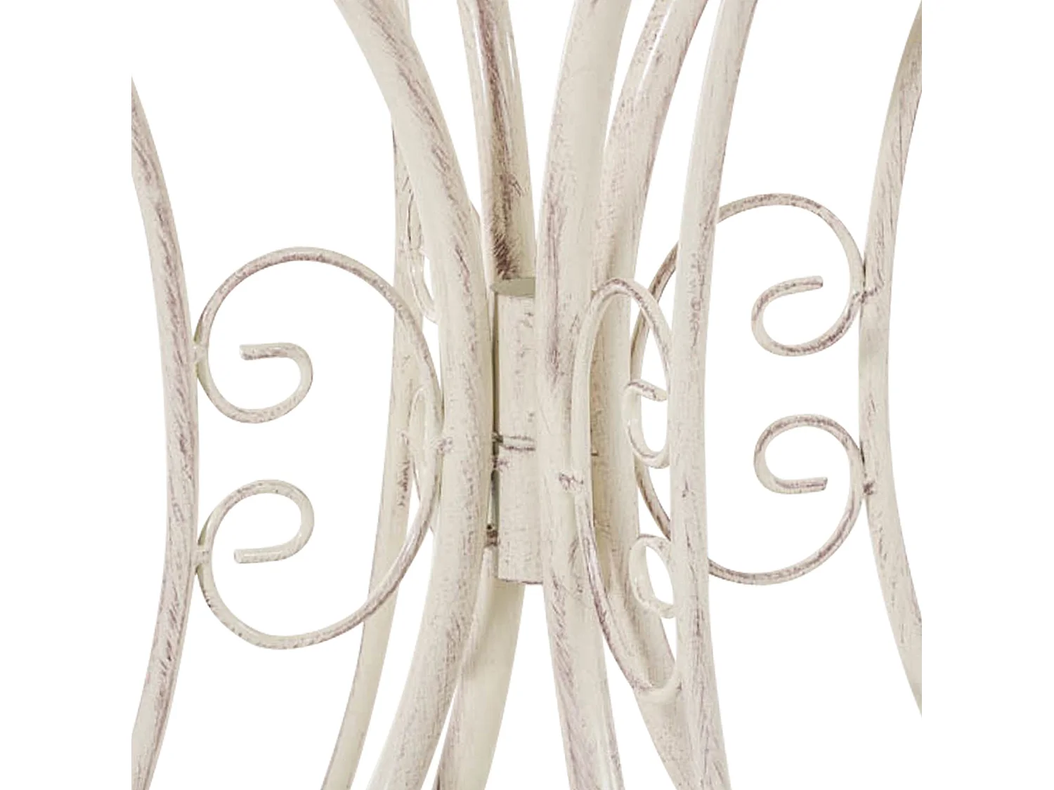 Table d'appoint de jardin - rond Ø 70 cm - Métal - Crème antique - Hari