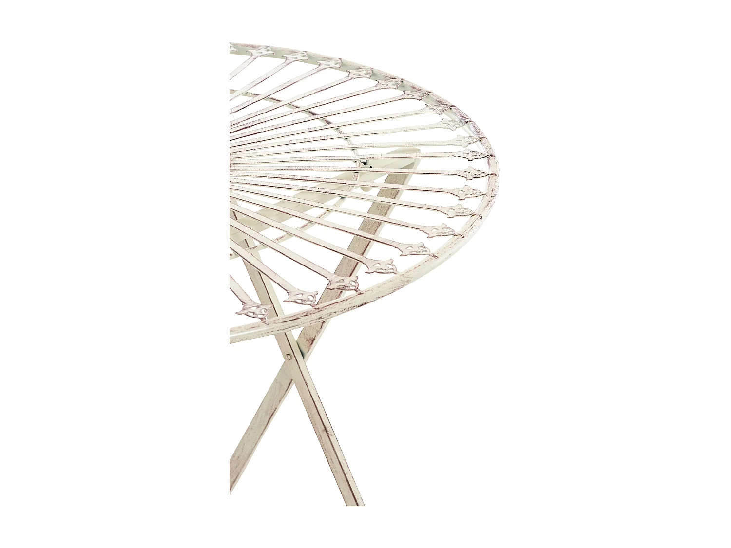 Table d'appoint de jardin - rund - Métal - Crème antique - Tegal