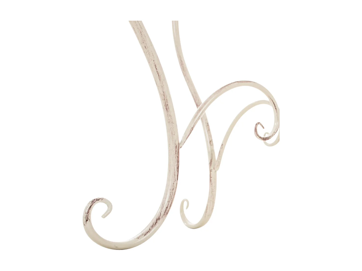 Table d'appoint de jardin - rond Ø 70 cm - Métal - Crème antique - Indra