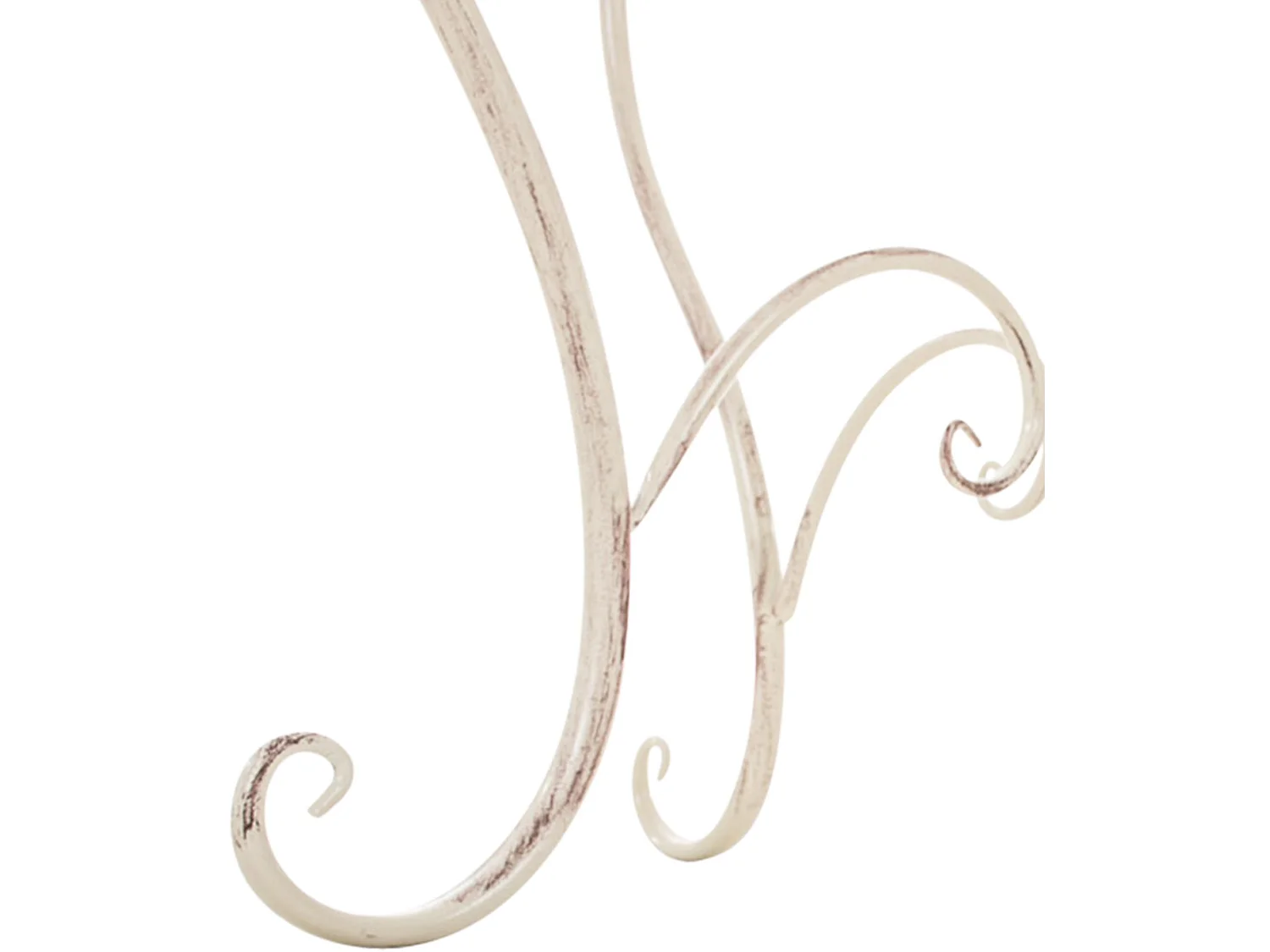 Table d'appoint de jardin - rond Ø 70 cm - Métal - Crème antique - Indra