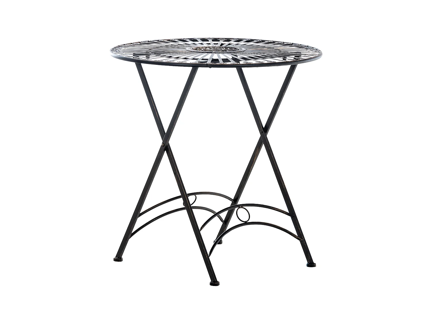 Table d'appoint de jardin - rund - Métal - Bronze - Tegal