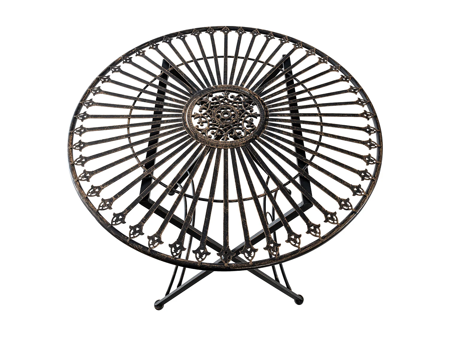 Table d'appoint de jardin - rund - Métal - Bronze - Tegal
