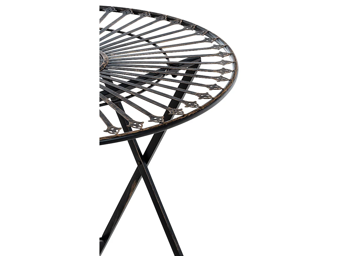 Table d'appoint de jardin - rund - Métal - Bronze - Tegal