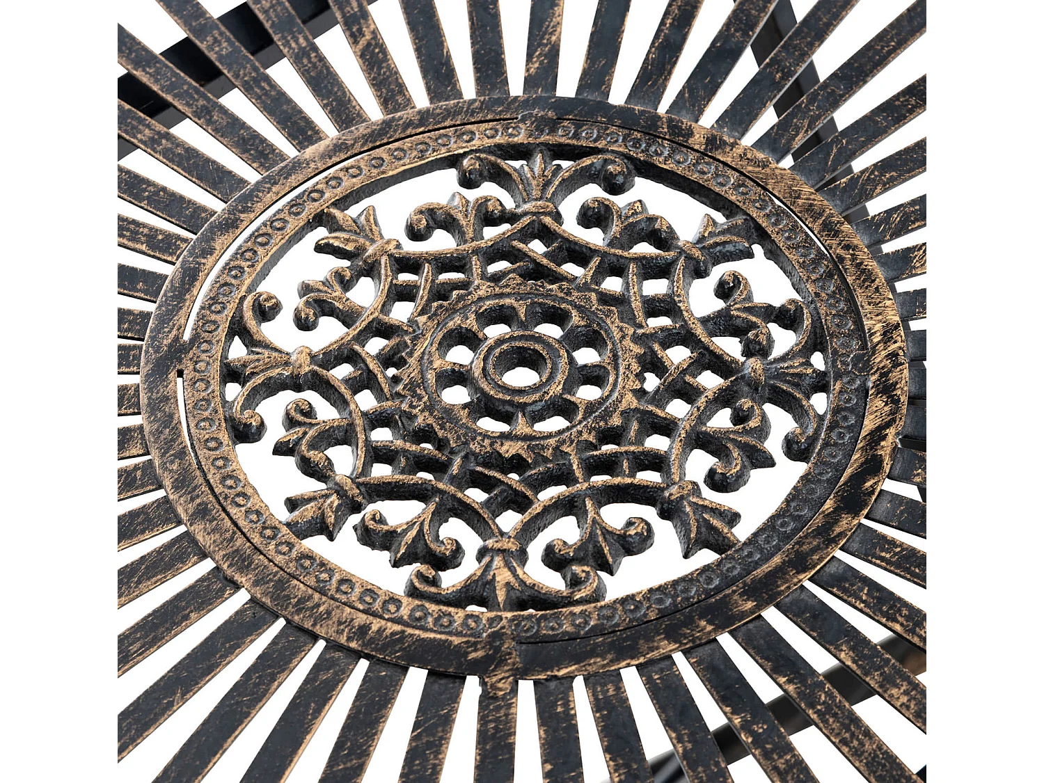 Table d'appoint de jardin - rund - Métal - Bronze - Tegal