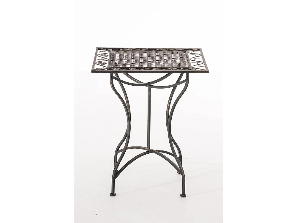 Bijzettafel tuin - vierkant - Metaal - 60 x 60 cm - bronzen - Asina