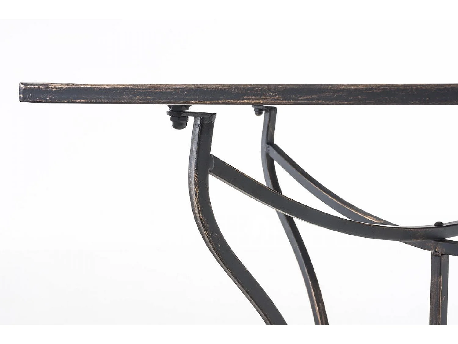 Bijzettafel tuin - vierkant - Metaal - 60 x 60 cm - bronzen - Asina