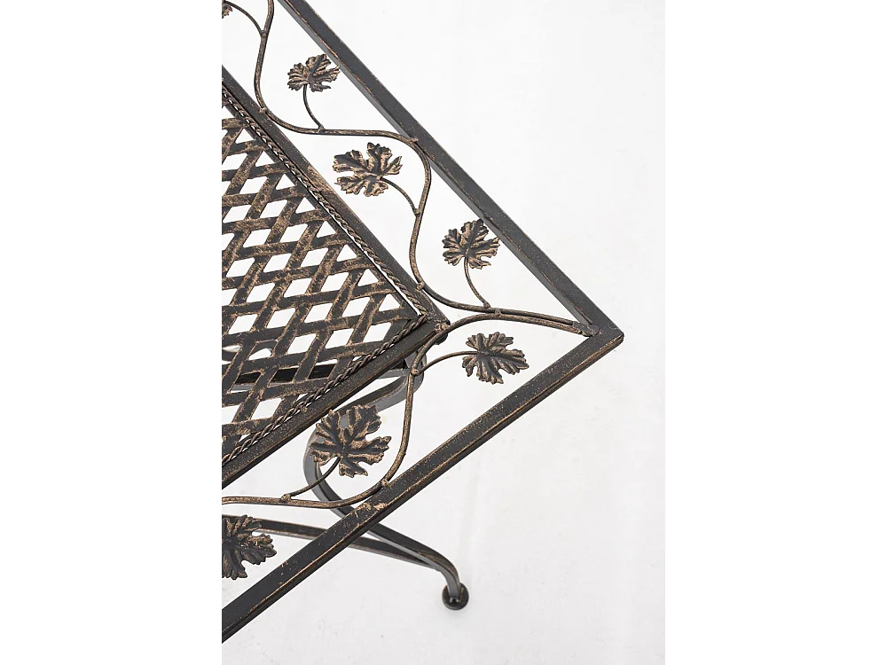 Bijzettafel tuin - vierkant - Metaal - 60 x 60 cm - bronzen - Asina