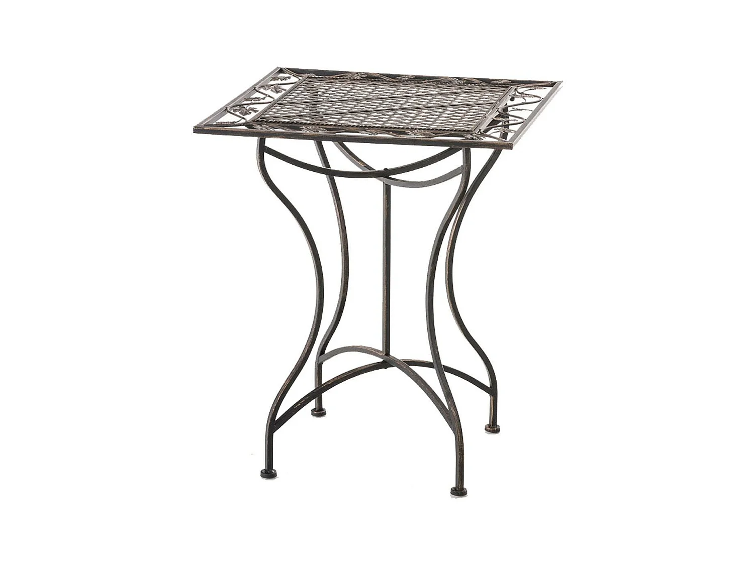 Table d'appoint de jardin - carré - Métal - 60 x 60 cm - Bronze - Asina