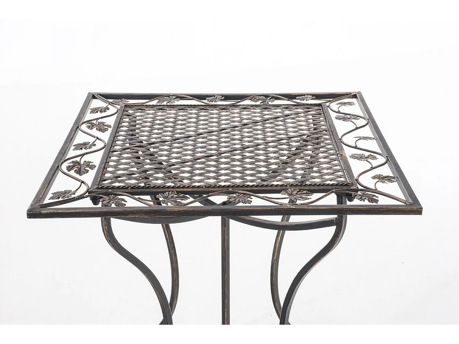 Table d'appoint de jardin - carré - Métal - 60 x 60 cm - Bronze - Asina