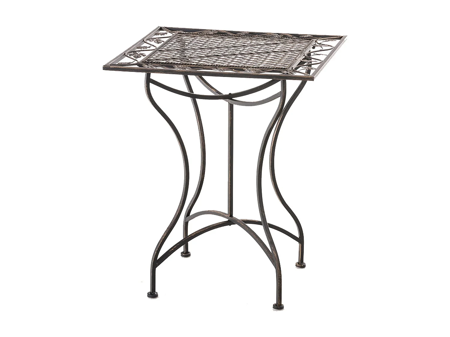 Table d'appoint de jardin - carré - Métal - 60 x 60 cm - Bronze - Asina