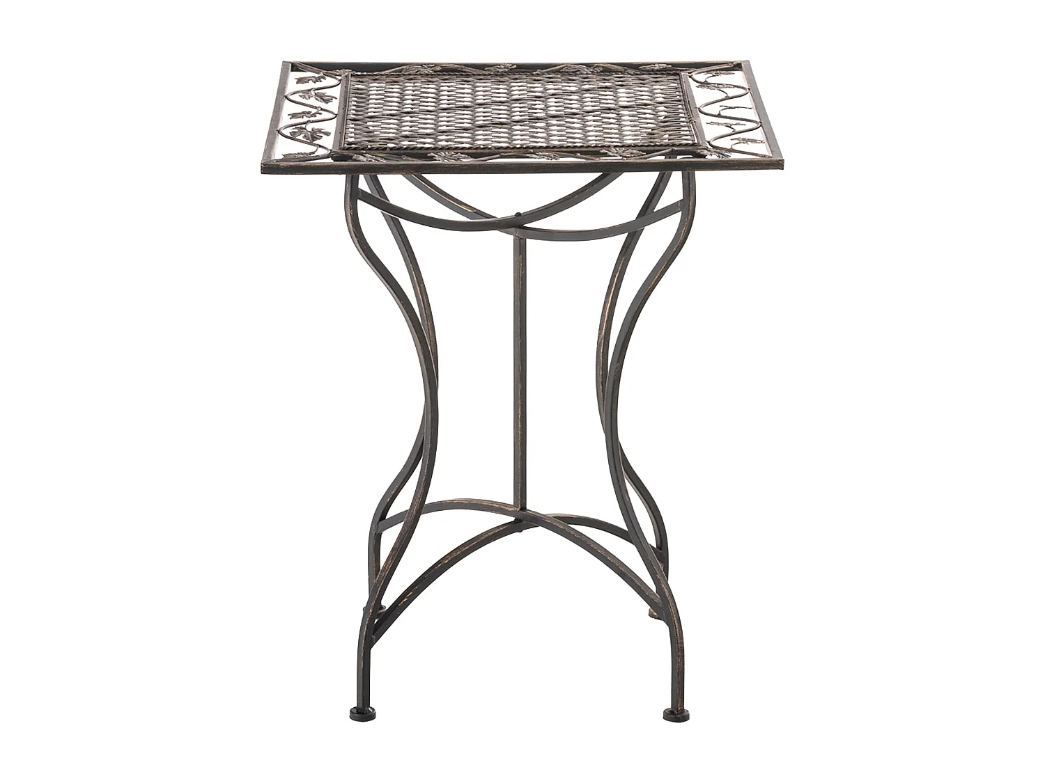 Table d'appoint de jardin - carré - Métal - 60 x 60 cm - Bronze - Asina