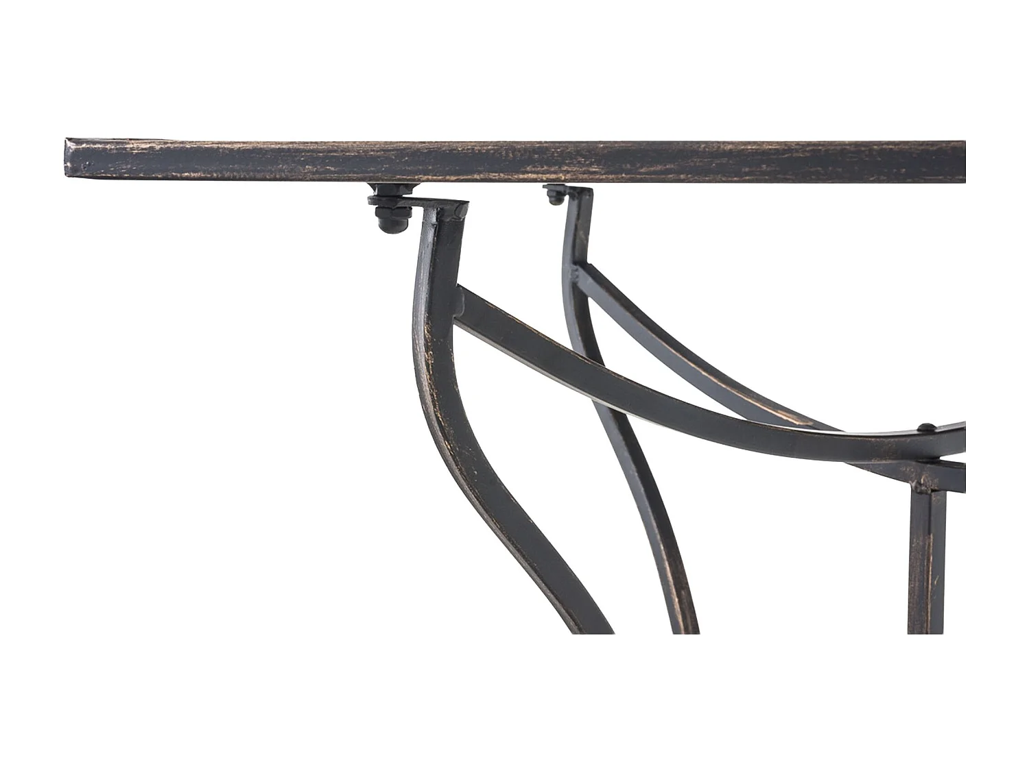 Table d'appoint de jardin - carré - Métal - 60 x 60 cm - Bronze - Asina