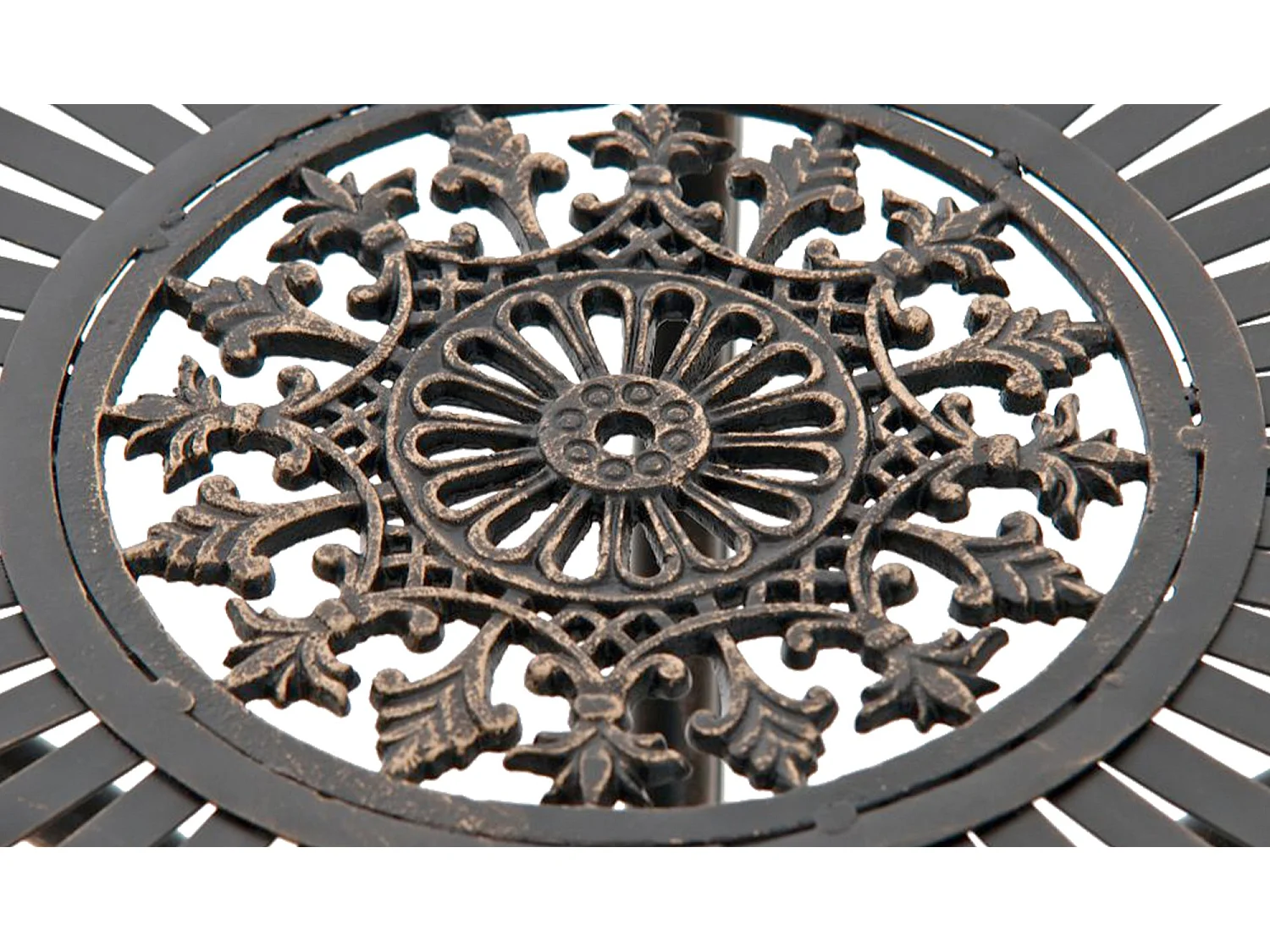 Table d'appoint de jardin - rond Ø 70 cm - Métal - Bronze - Hari