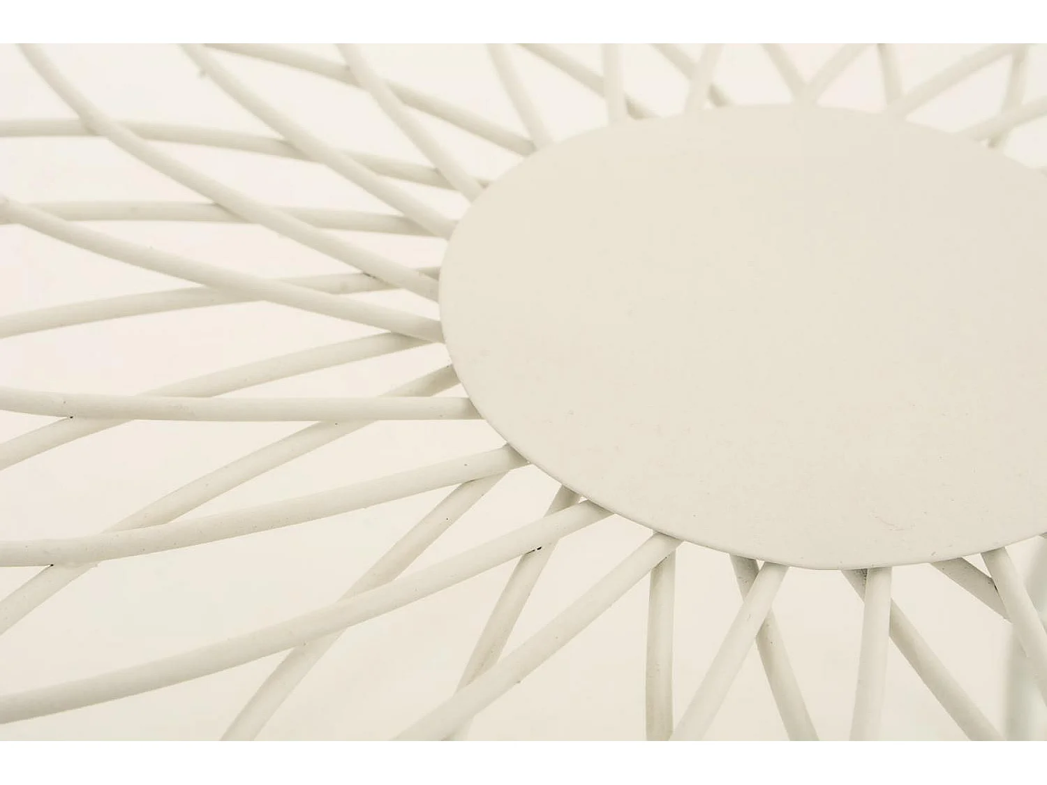Table d'appoint de jardin - carré - Métal - 49 x 45 cm - Blanc - Zarina