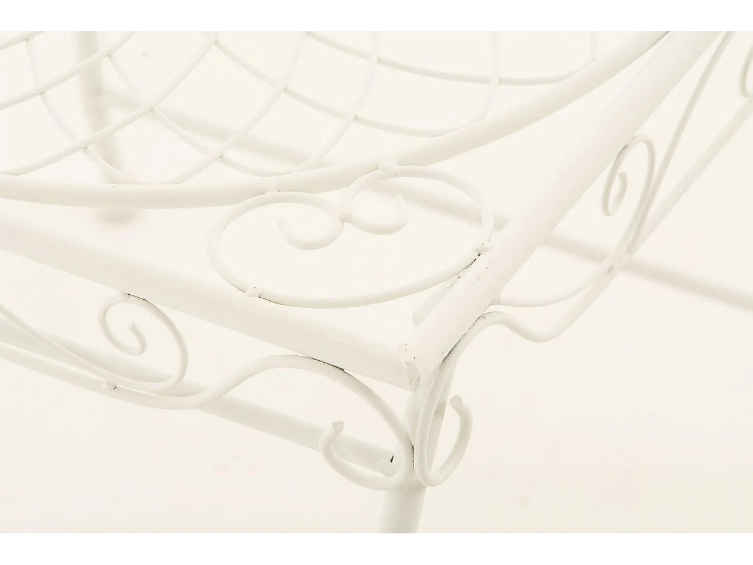 Table d'appoint de jardin - carré - Métal - 49 x 45 cm - Blanc - Zarina