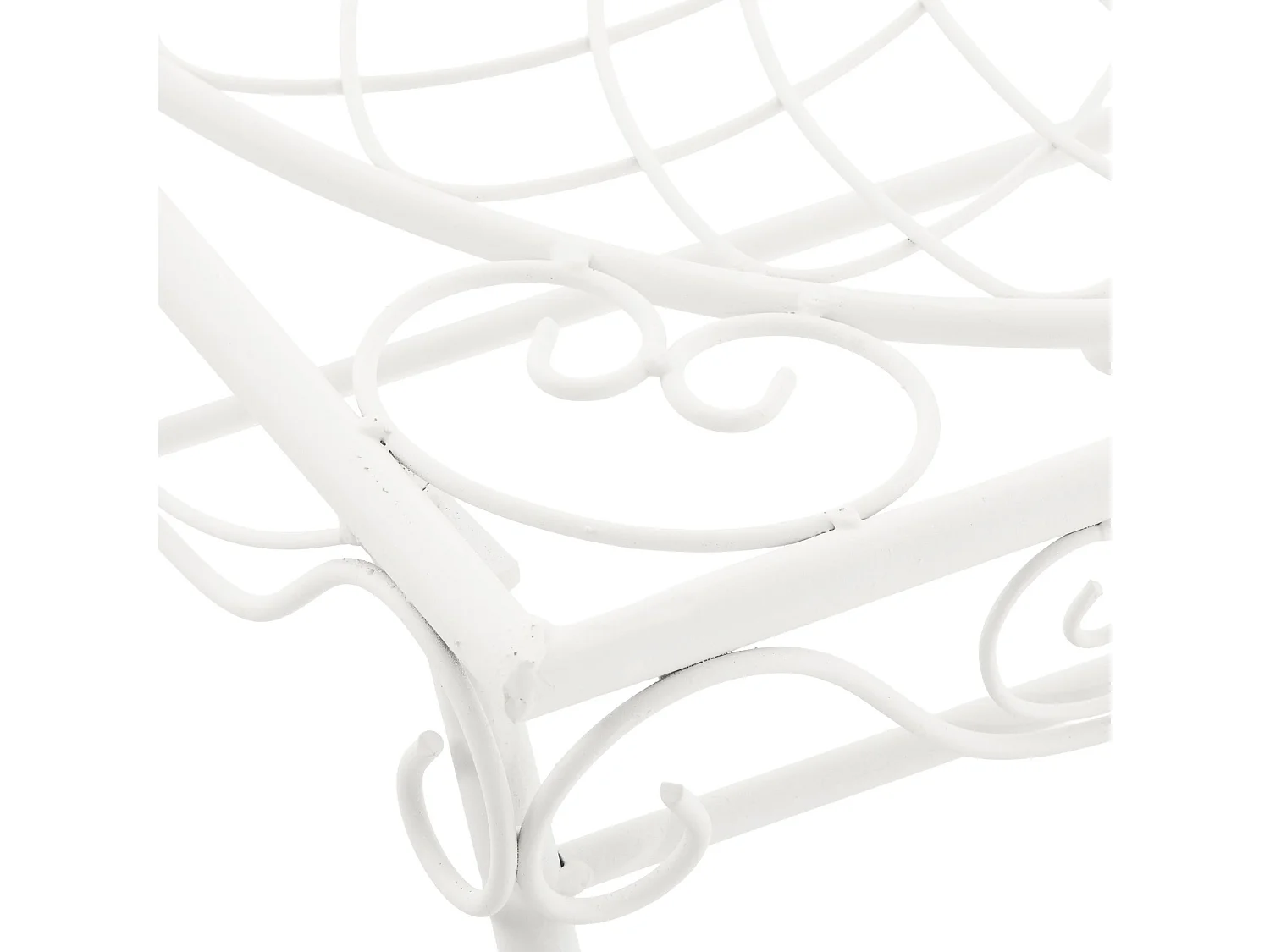 Table d'appoint de jardin - carré - Métal - 49 x 45 cm - Blanc - Zarina