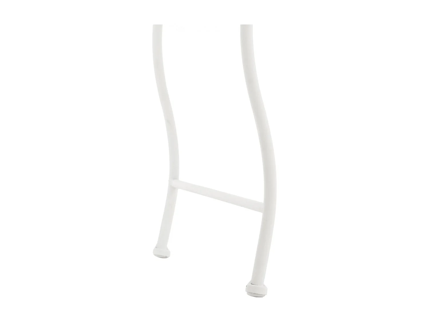 Table d'appoint de jardin - carré - Métal - 49 x 45 cm - Blanc - Zarina