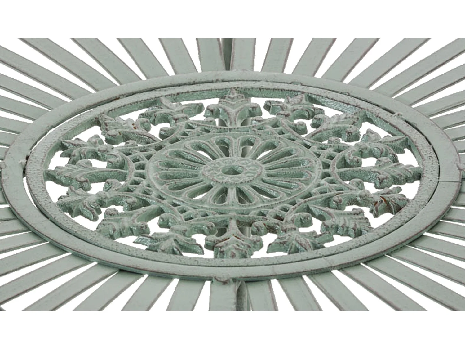 Table d'appoint de jardin - rond Ø 70 cm - Métal - Vert antique - Hari