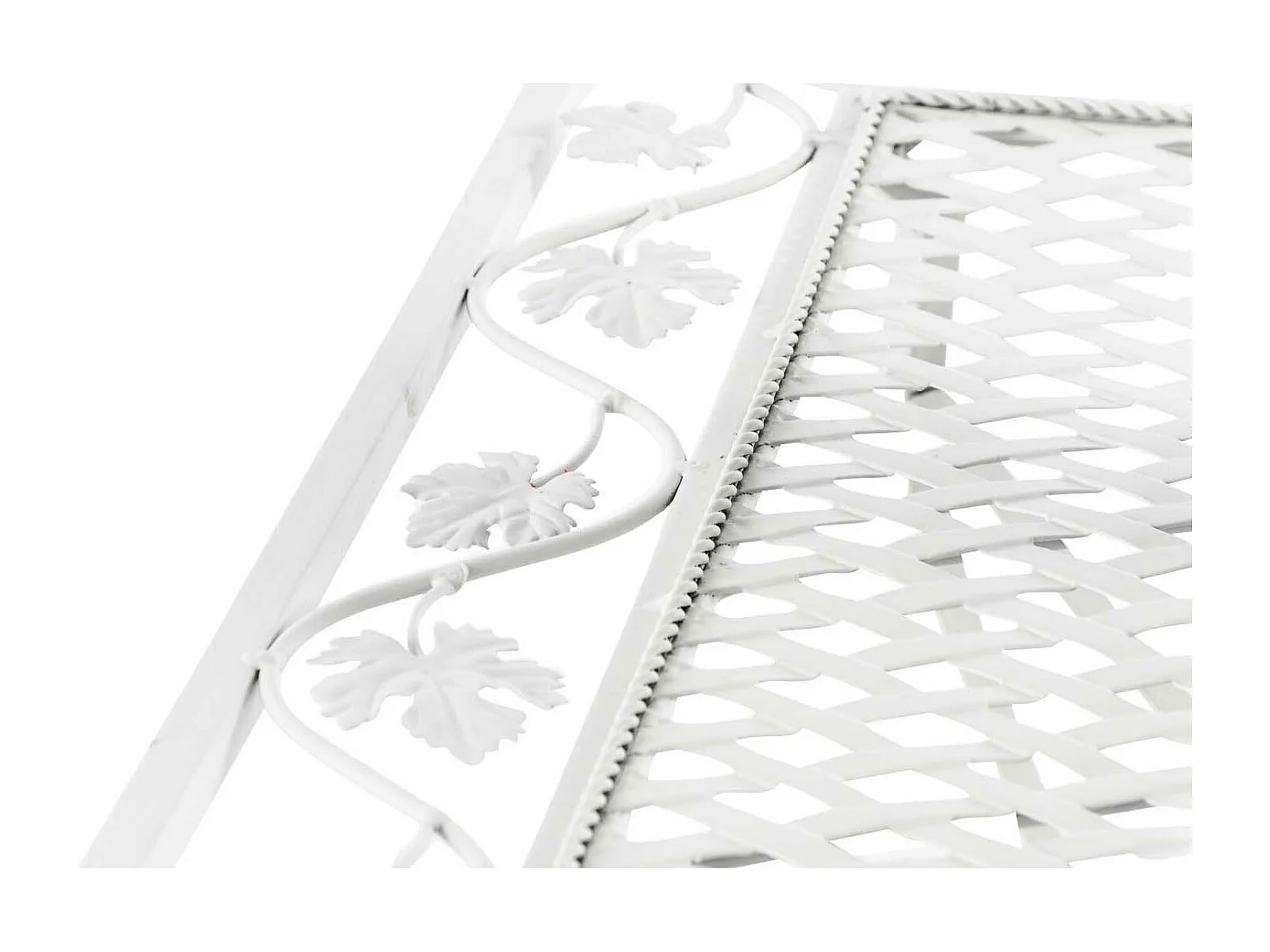 Table d'appoint de jardin - carré - Métal - 60 x 60 cm - Blanc - Asina