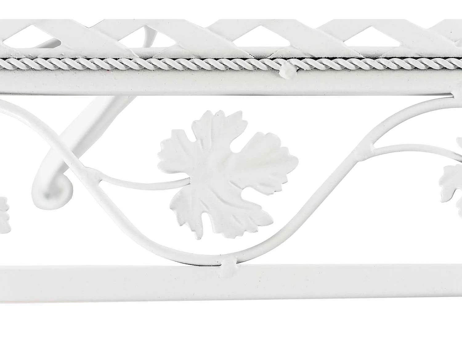 Table d'appoint de jardin - carré - Métal - 60 x 60 cm - Blanc - Asina