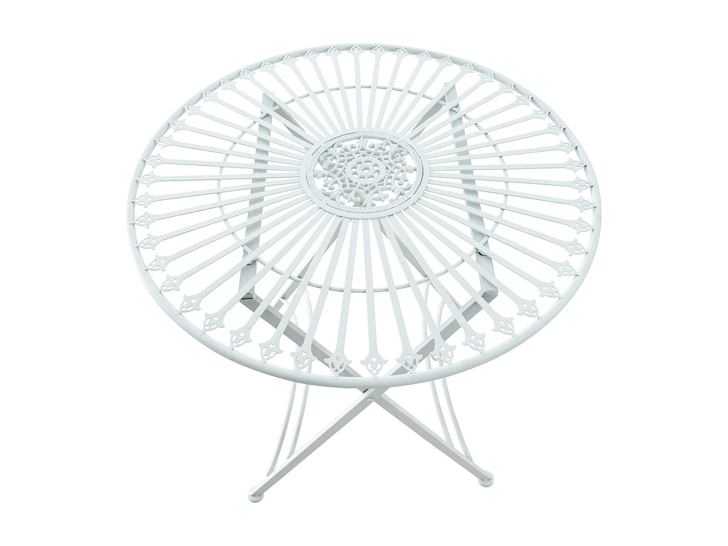 Bijzettafel tuin - rund - Metalen - Blanc - Tegal