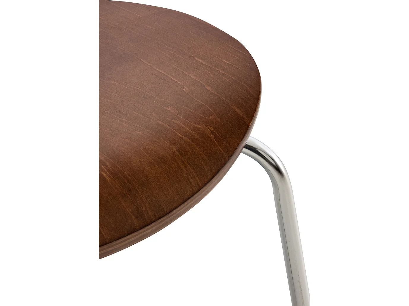 Lot de 8  Chaise de conférence - Bois & Acier inoxydable - Marron - DIEGO