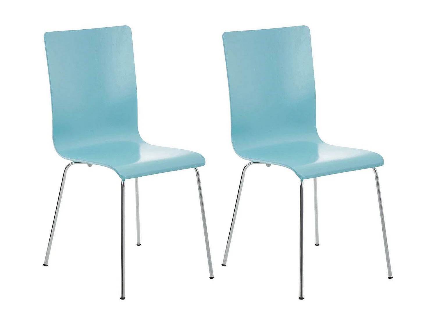 Set van 2  Conferentiestoelen - Hout - lichtblauw - PEPE