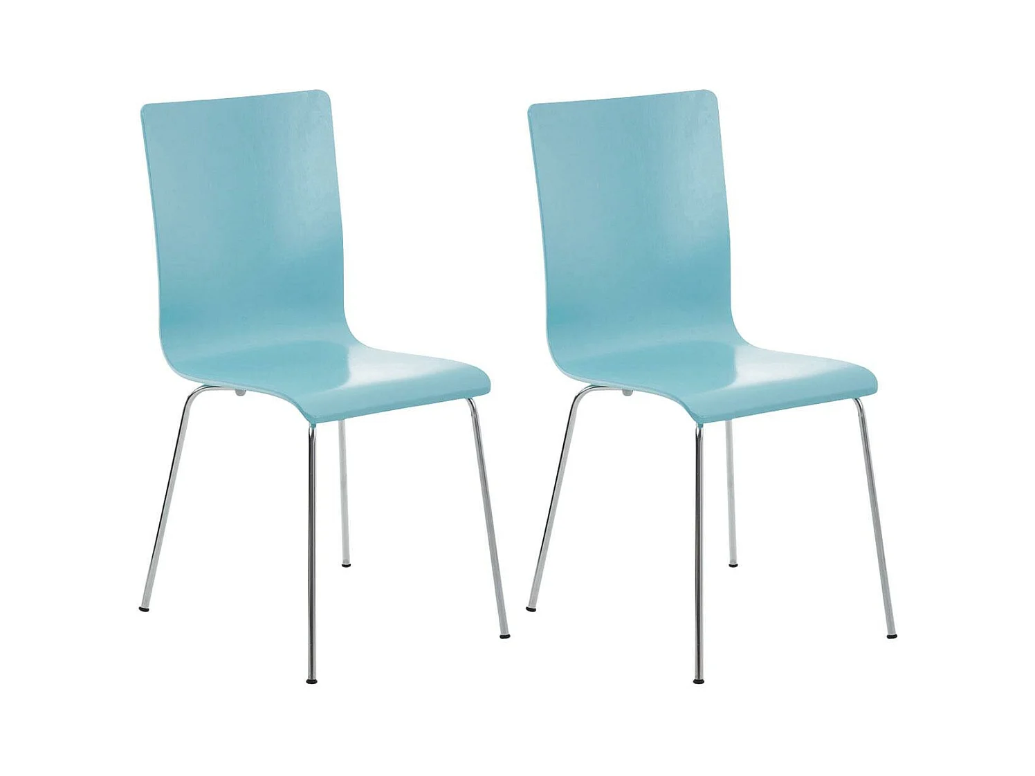 Lot de 2  Chaise de conférence - Bois - Bleu clair - PEPE