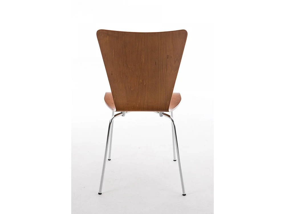 Lot de 8  Chaise de conférence - Bois & Blanc - Marron - Aaron