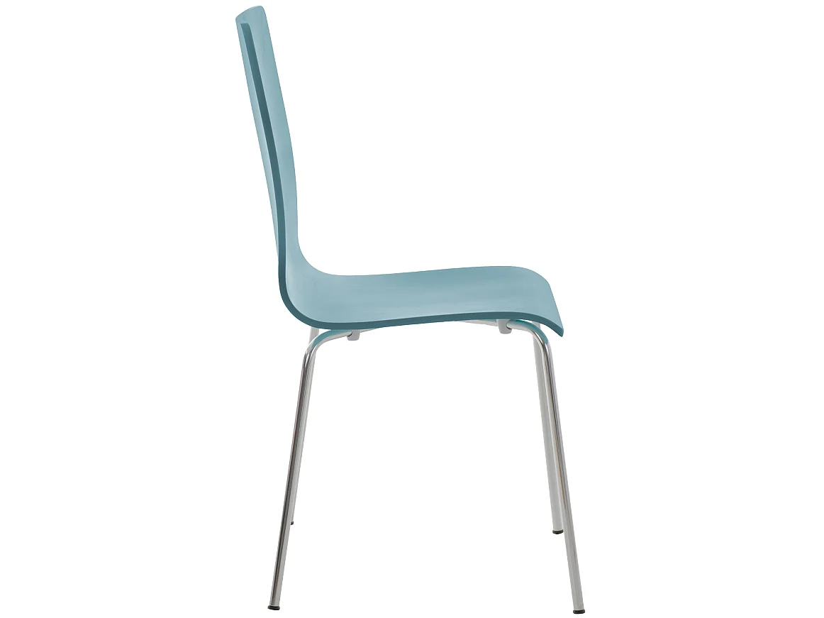Lot de 4  Chaise de conférence - Bois - Bleu clair - PEPE
