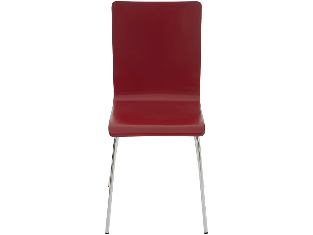 Lot de 4  Chaise de conférence - Bois & Nature - Rouge - PEPE