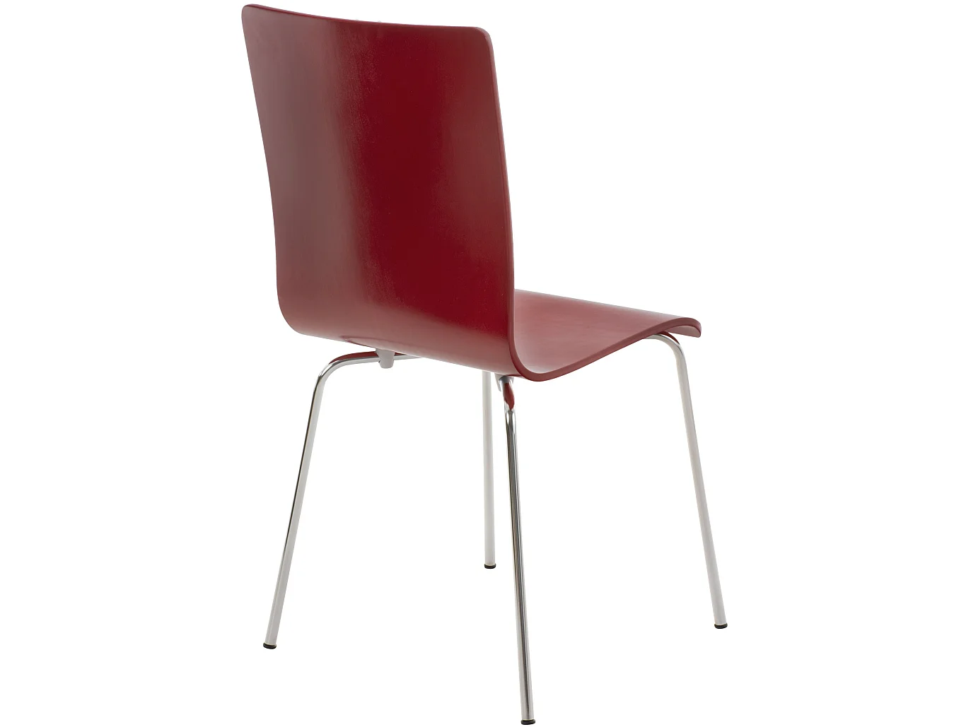 Lot de 4  Chaise de conférence - Bois & Nature - Rouge - PEPE
