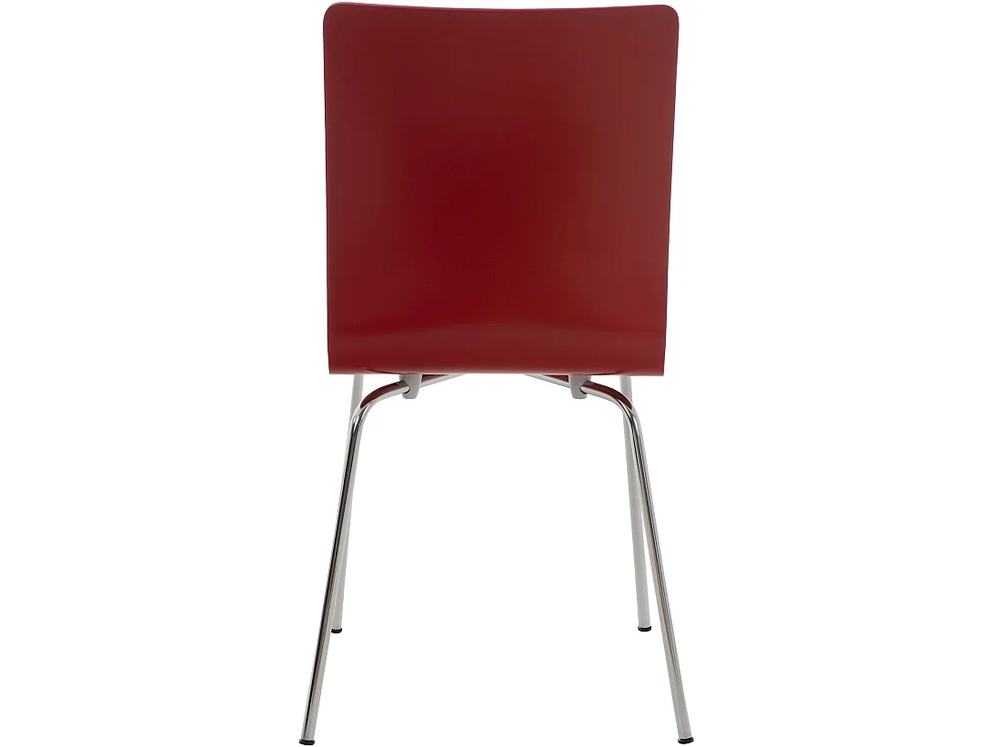 Lot de 4  Chaise de conférence - Bois & Nature - Rouge - PEPE