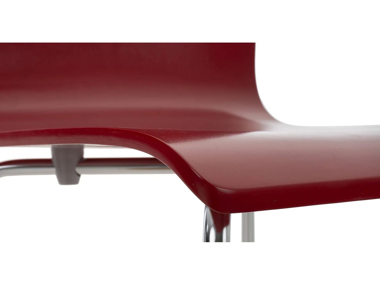 Lot de 4  Chaise de conférence - Bois & Nature - Rouge - PEPE