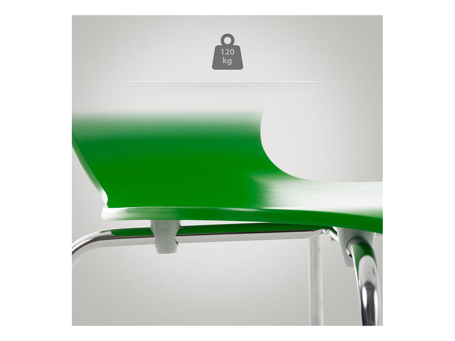 Lot de 4  Chaise de conférence - Bois - Vert - Calisto