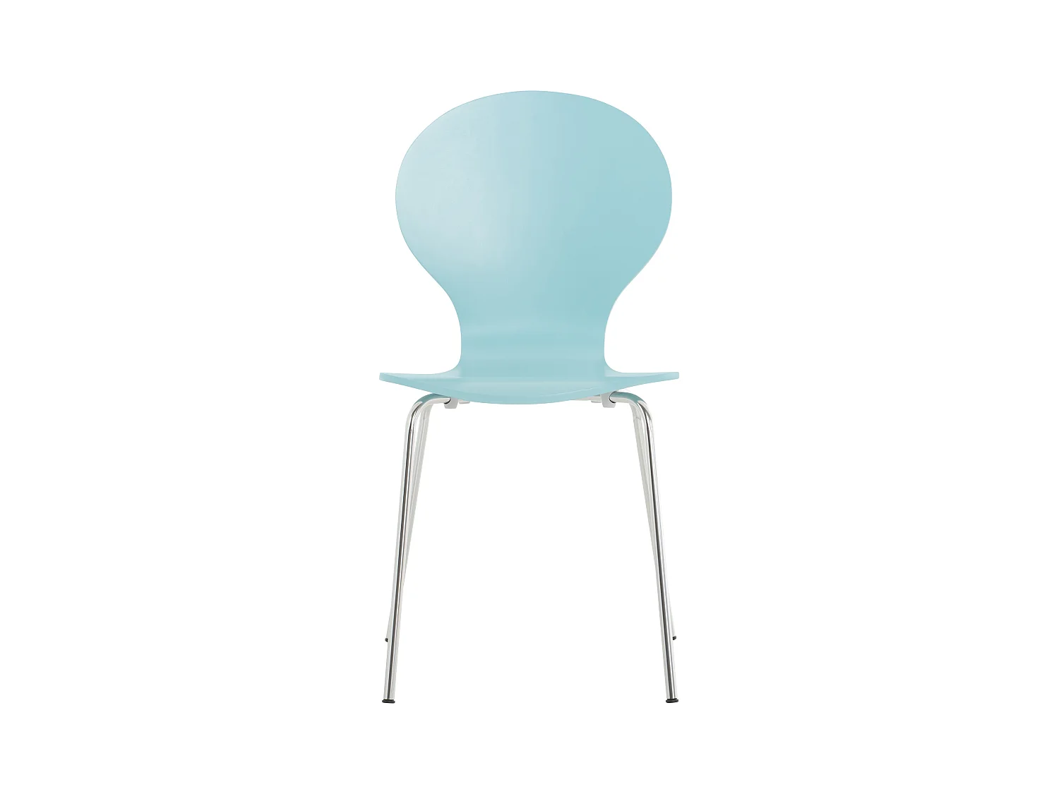 Lot de 8  Chaise de conférence - Bois - Bleu clair - DIEGO