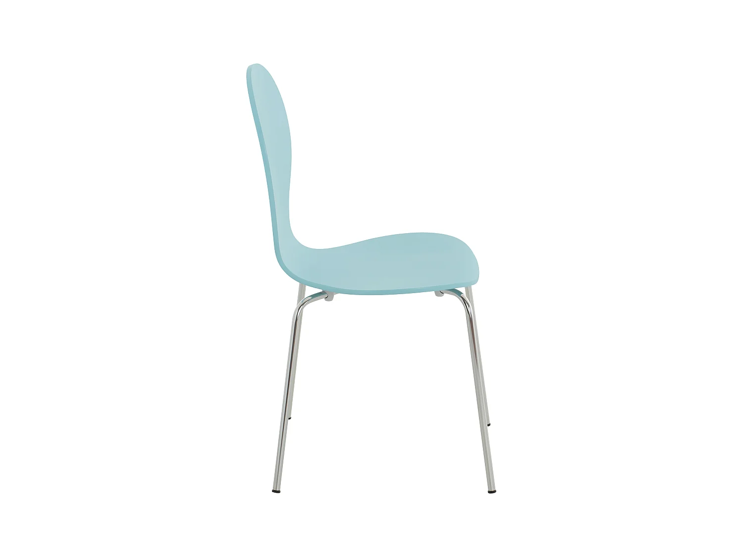 Lot de 8  Chaise de conférence - Bois - Bleu clair - DIEGO